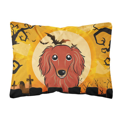 Johnone Halloween Longhair Dachshund Halloween PillowsDachshund Halloween